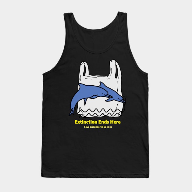 Extinction Ends Here Save Endangered Species Tank Top by Zipora